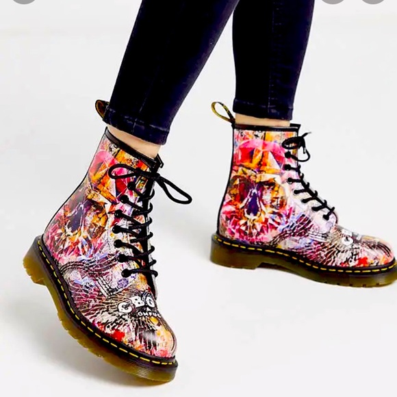 1460 cbgb smooth leather lace up boots